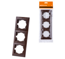 TDM Рамка 3-х постовая вертикальная венге 