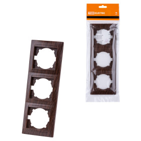 TDM Рамка 3-х постовая вертикальная венге 