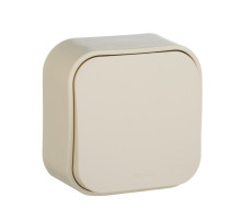 Legrand Quteo Бежевый Выключатель 1-клавишный 10А.