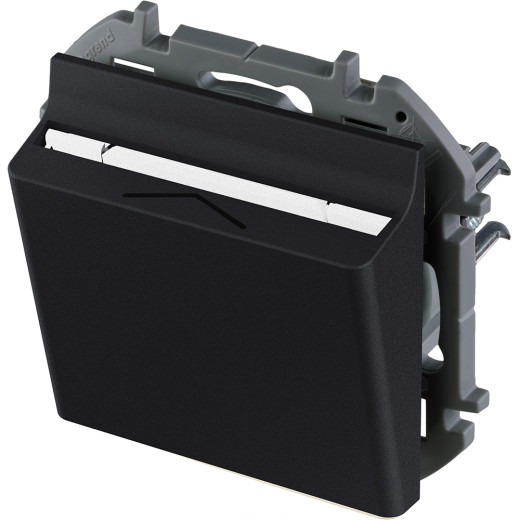 Выключатель карточный с подсветкой - Legrand Inspiria - без задержки выключения 6А 250В безвинтовые зажимы - антрацит