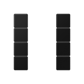 JUNG Набор накладок 4 группы для модулей F50 термопласт черный матовый