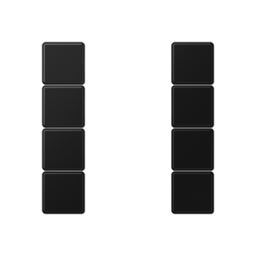 Набор накладок 4 группы для модулей F50, термопласт, черный матовый