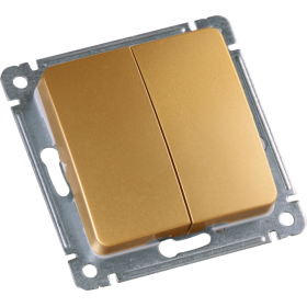Hegel Мастер внутр Золото ВС10-451-07 Выключатель 2-клавишный, механизм