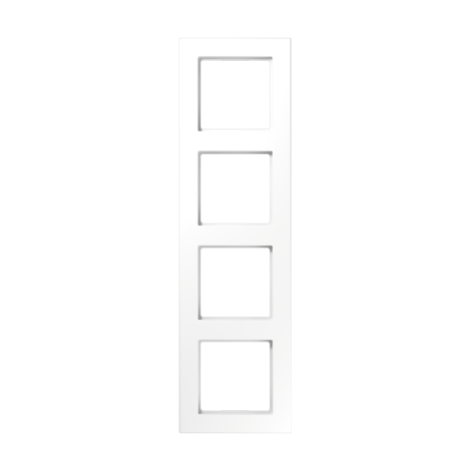 Рамка для вертикальной и горизонтальной установки, 4 поста, термопласт, белый, A CREATION