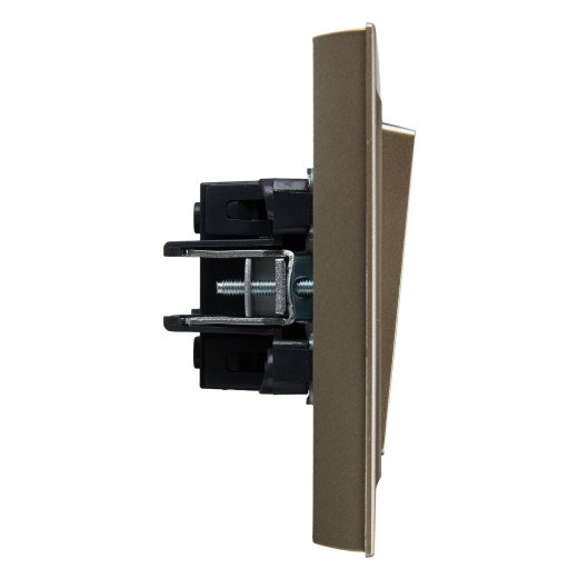 BRITE Выключ. 2-кл. 10А в сб. ВСР10-2-0-БрШ шамп. IEK