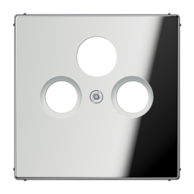 JUNG LS 990 Блестящий хром Накладка TV-FM-SAT розетки