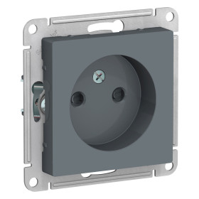 Systeme Electric AtlasDesign Грифель Розетка б/з со шторками, 16А, механизм