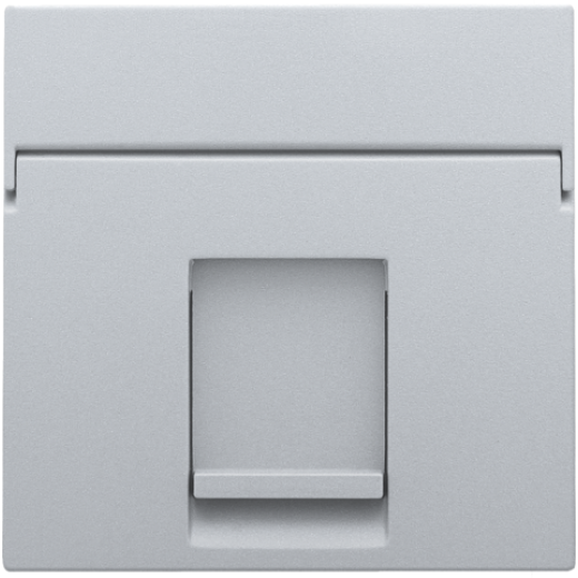 Накладка на розетку RJ, серебро