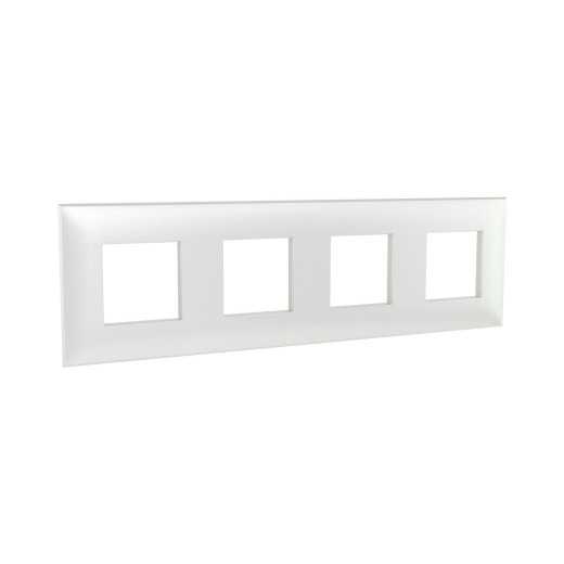 Рамка 4 поста (8 мод.), Avanti, белый жемчуг