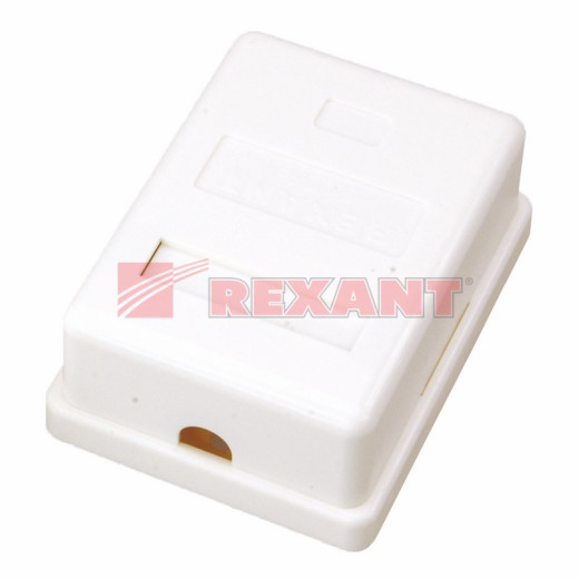 Рoзетка компьютерная внешняя 1-порт, UTP RJ-45 (8P8C), CAT 5e REXANT