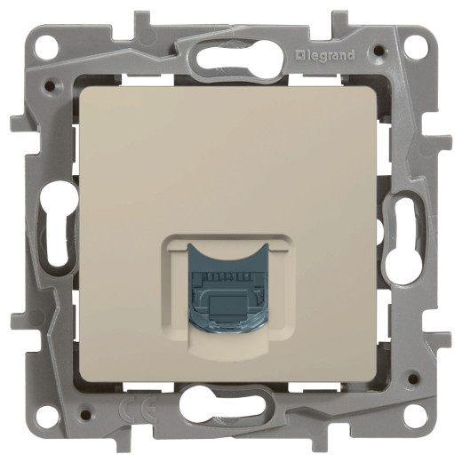 Розетка компьютерная RJ45 категория 6 UTP - Legrand Etika - слоновая кость