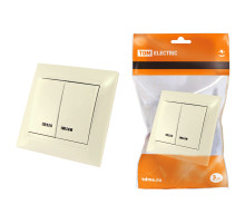 TDM Выключатель 2 кл. с подсветкой 10А сл. кость 