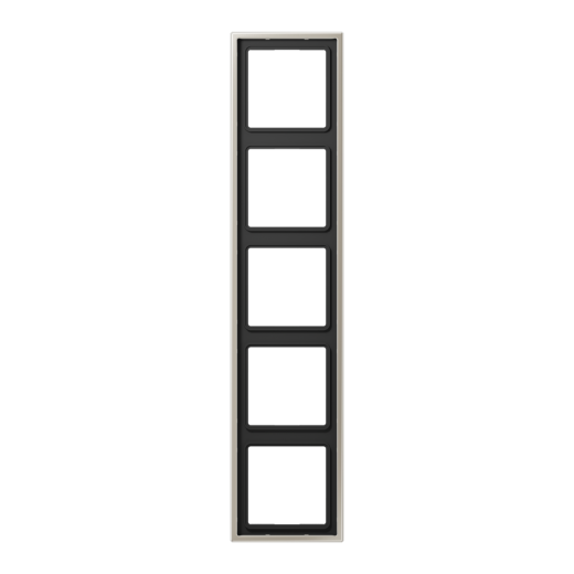 Рамка для вертикальной и горизонтальной установки, 5 постов, металл, нержавеющая сталь, Edelstahl