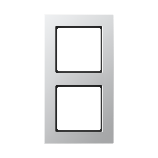 Рамка для вертикальной и горизонтальной установки, 2 поста, дюропласт, алюминий, A CREATION