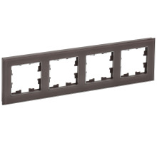 IEK BRITE DECOR Темн.бронза глянц стекло Рамка 4-м РУ-4-2-БрТБ