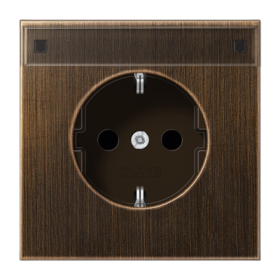 JUNG Штепсельная розетка SCHUKO 16A 250V~ с защитой от детей, латунь Antik