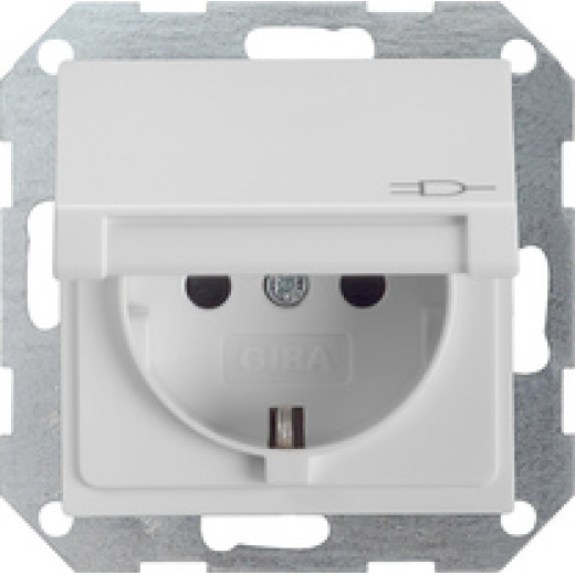 Розетка с з/к и крышкой