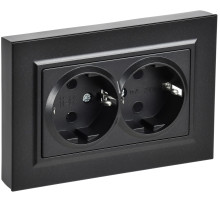 IEK BRITE Роз 2-я с з/к без з/ш пл 16А в сб РСПл12-3-БрЧ чер