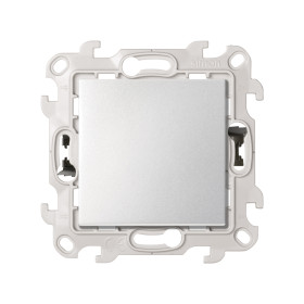 Simon 24 Алюминий Перекрестный выключатель (с 3-х мест) 10AX 250В~ с системой Push&Go