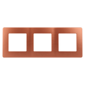 ЭРА Рамка для розеток и выключателей Серия 12 12-5103-14 на 3 поста, Сатин, медь