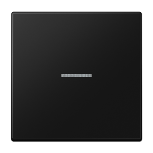 Клавиша для балансирных выключателей с окошком, дюропласт, черный матовый