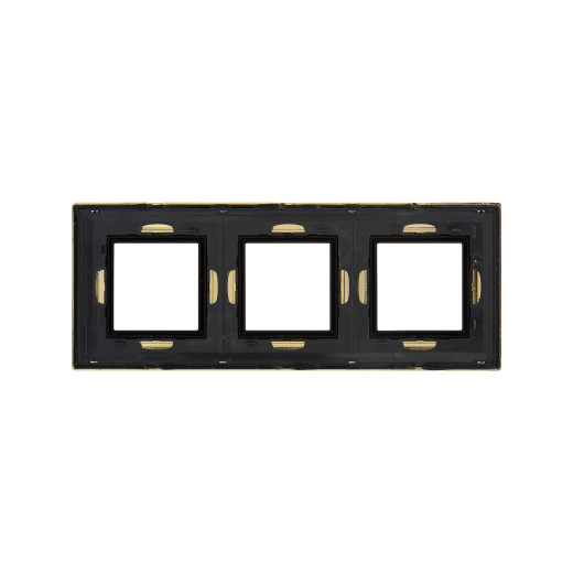 Рамка из металла 3 поста (6 мод.), Avanti, золотая