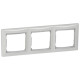 Рамка 3 поста - Legrand Valena - белый/серебряный штрих