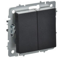 IEK BRITE Черный Выключ. 2-кл. перекр. 10А ВС10-2-3-БрЧ