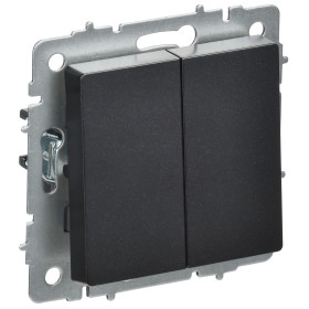 IEK BRITE Черный Выключ. 2-кл. перекр. 10А ВС10-2-3-БрЧ