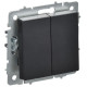 BRITE Выключ. 2-кл. перекр. 10А ВС10-2-3-БрЧ черн. IEK
