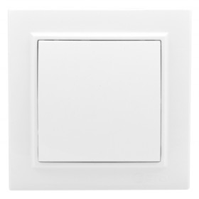 EKF Basic Минск Белый Кнопка нажимная, 10А, СП.