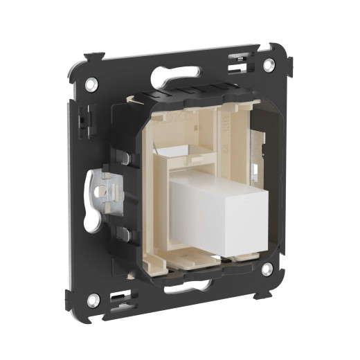 HDMI розетка одинарная в стену, тип А-А, Avanti, ванильная дымка