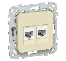 FLITE Роз. 2-я комп. RJ45 кат.5Е UTP РК5е-2-0-ФлН нав. IEK