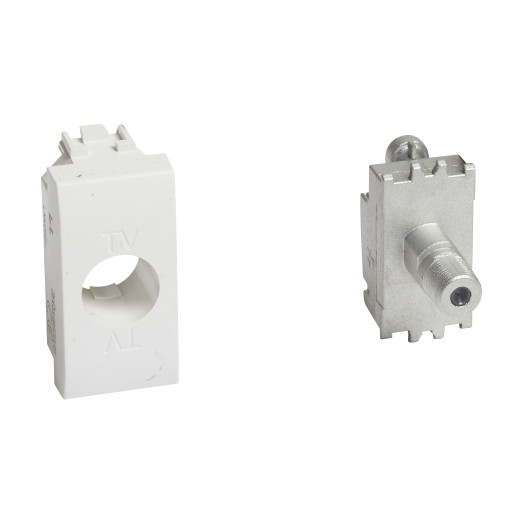 Livinglight. Розетка SAT с разьемом типа F. Резьбовое соединение. 1 модуль. Поставляется в комплекте с лицевыми панелями цветов 