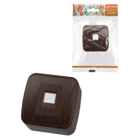 TDM Розетка компьютерная (RJ-45) открытой установки IP20, венге 