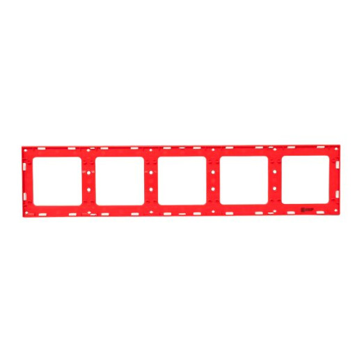 Стокгольм Рамка 5-местная белая с линией цвета красный EKF