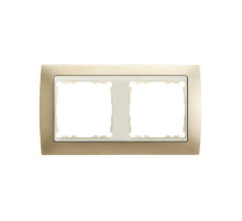 Simon 82 Шампань/Слоновая кость Рамка 2-ая