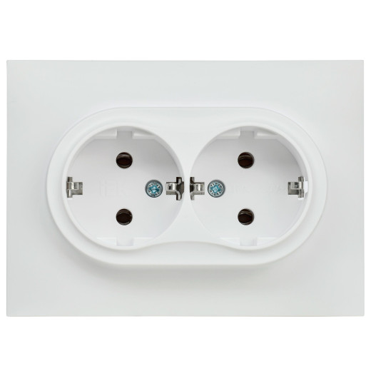 SKANDY Роз. 2-я с з/к без з/ш 16А сб. SK-R08W арк. бел. IEK