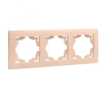 EKF PROxima Валенсия рамка 3-местная кремовая.