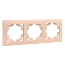 EKF PROxima Валенсия рамка 3-местная кремовая.