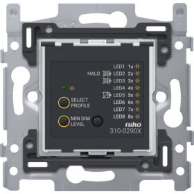 Niko Механизм кнопочного диммера LED, двухпроводной, 3-300 Вт