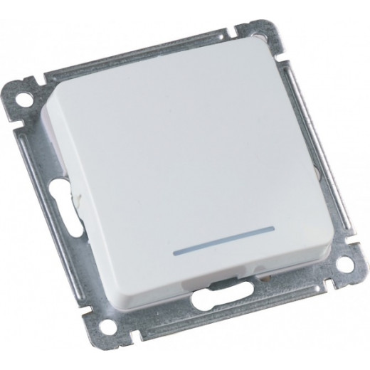 ВС10-462 Переключатель скрытой установки, одноклавишный, с индикацией, механизм, цвет  белый