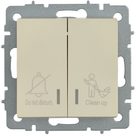 BRITE Выключ. 2-кл. с инд. отел. 10А ВС10-2-9-БрКр беж. IEK