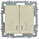 BRITE Выключ. 2-кл. с инд. отел. 10А ВС10-2-9-БрКр беж. IEK