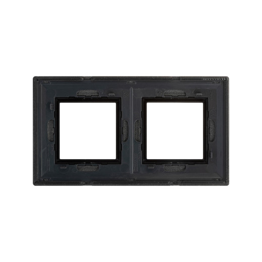 Рамка из металла 2 поста (4 мод.), Avanti, графитовая