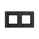 Рамка из металла 2 поста (4 мод.), Avanti, графитовая