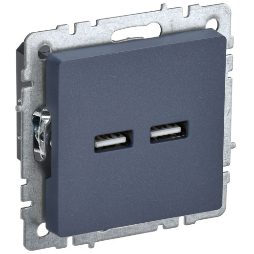 BRITE Роз. USB A+A 3,1А РЮ10-1-БрМ мар. IEK