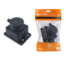 TDM Розетка настенная с заглушкой каучук 2Р+РЕ 16А 250В IP44