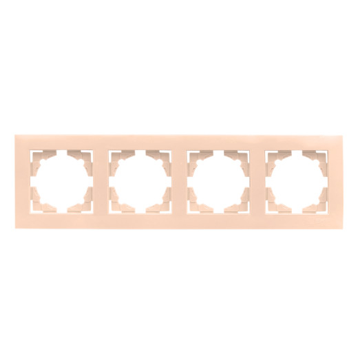 Валенсия Рамка 4-местная кремовая EKF