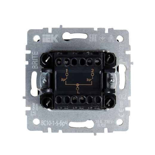 BRITE Выключ. жалюзи 10А ВС10-1-5-БрЧ черн. IEK